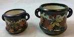 Kepella Arnhem Gouda Keramiek 2x Vaas Set Art Nouveau, Antiek en Kunst, Antiek | Keramiek en Aardewerk, Verzenden