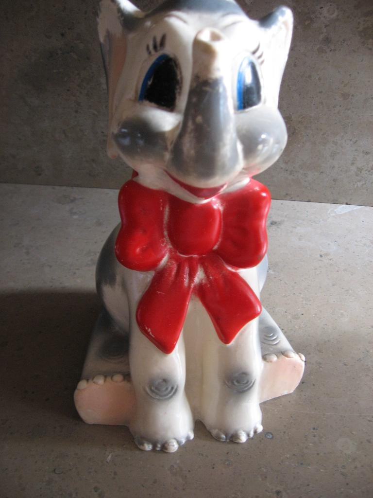 Gummi olifant jaren 60 ik heb ook een ander popje van gummi, Ophalen of Verzenden