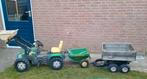 John Deere traptractor met aanhanger, Ophalen, Gebruikt