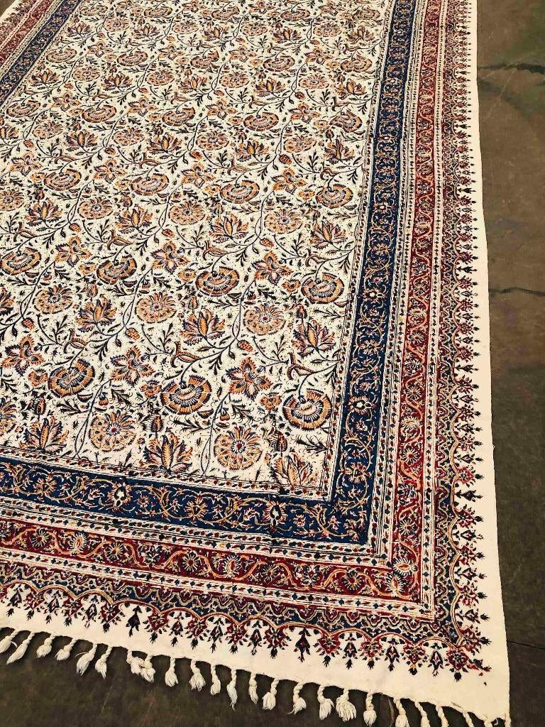 Grand foulard Oosters met bloemen en blaadjes 192/139 cm, Gebruikt, Etten-Leur, DJT@dejuistetoon.eu, Ophalen of Verzenden