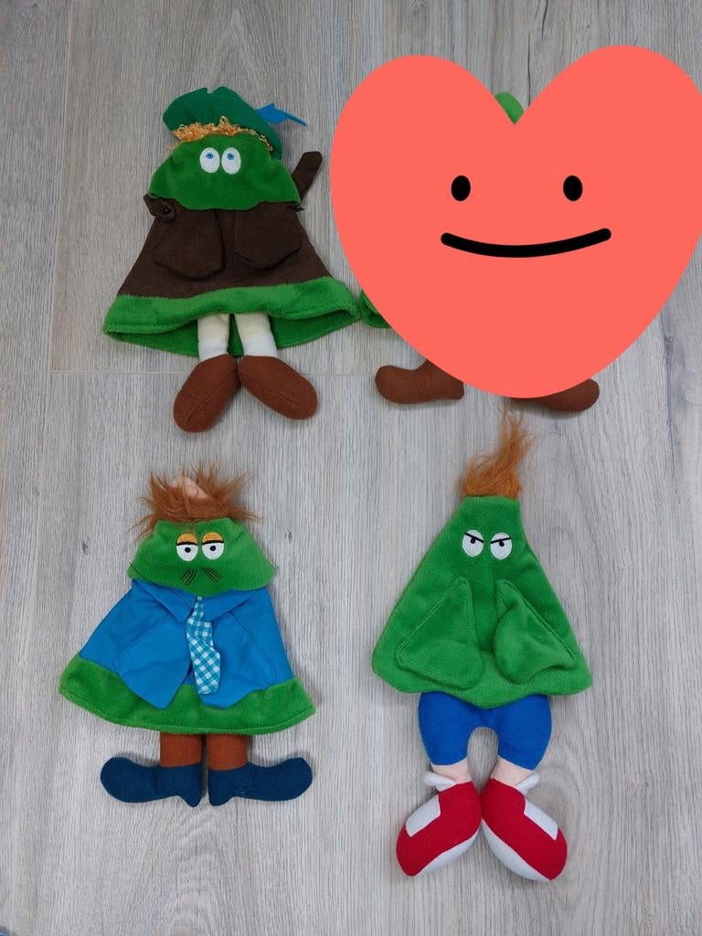 Knuffel handpop kerstboom kerstmis familie sparky 3x L817, Ophalen of Verzenden