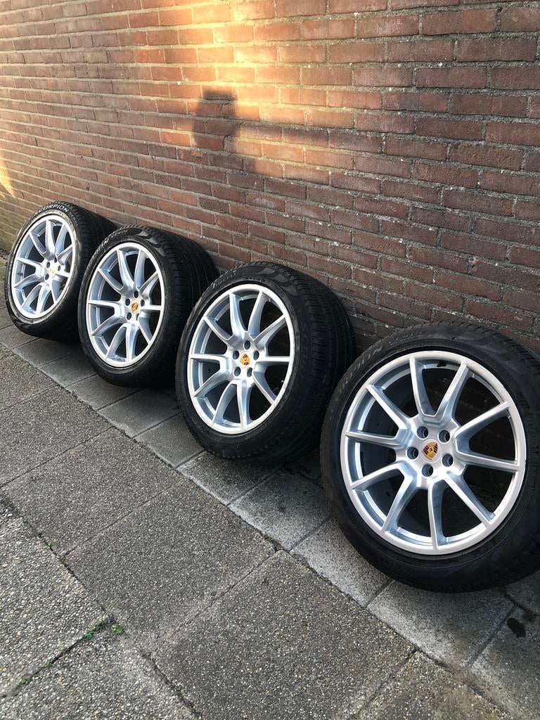 Porsche macan banden velgen origineel 265 45 20 295 40 20, Gebruikt, Banden en Velgen, Ophalen of Verzenden, All Season