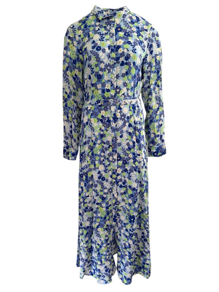 Fabienne Chapot jurk L, Kleding | Dames, Jurken, Zo goed als nieuw, Blauw, Onder de knie, Ophalen of Verzenden