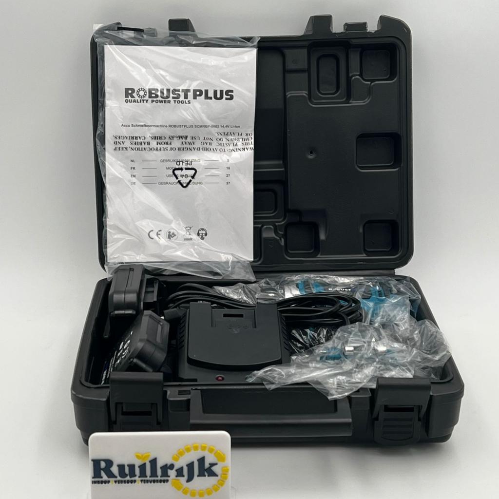 RobustPlus accu schroefmachine 14.4v met 2x accu en lader, Doe-het-zelf en Verbouw, Gereedschap | Boormachines, Ruilrijk, Zo goed als nieuw