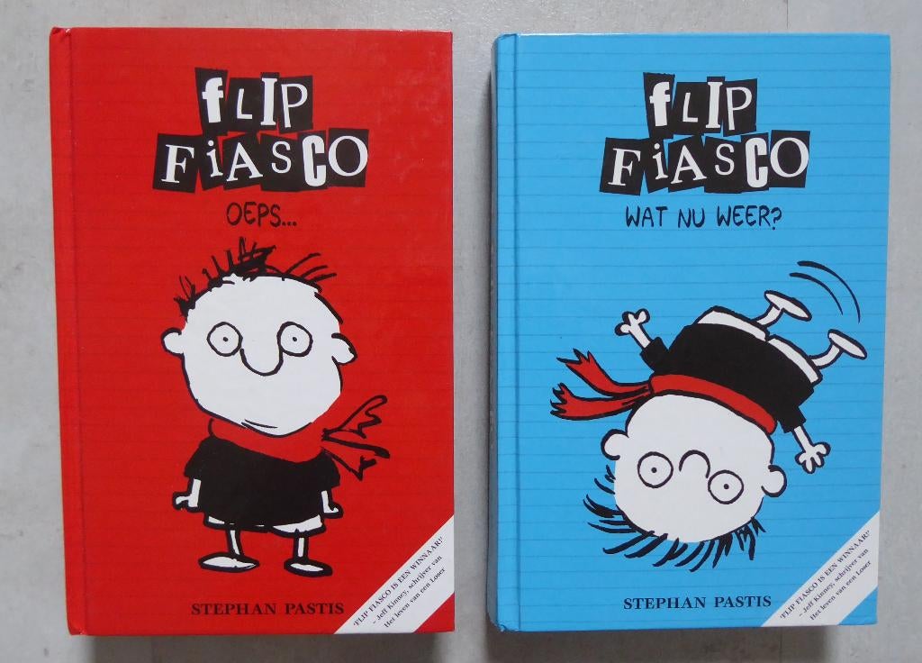 Flip Fiasco 2 boeken: Oeps! en Wat nu weer?, Ophalen of Verzenden, Zo goed als nieuw, Stephan Pastis, Fictie algemeen