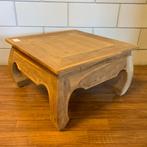 Opium Salontafel - 60 x 60 cm - massief teakhout - TTM Wonen, TTM Wonen, Meubels – (Perzische) Tapijten en Woonaccessoires, 50 tot 100 cm