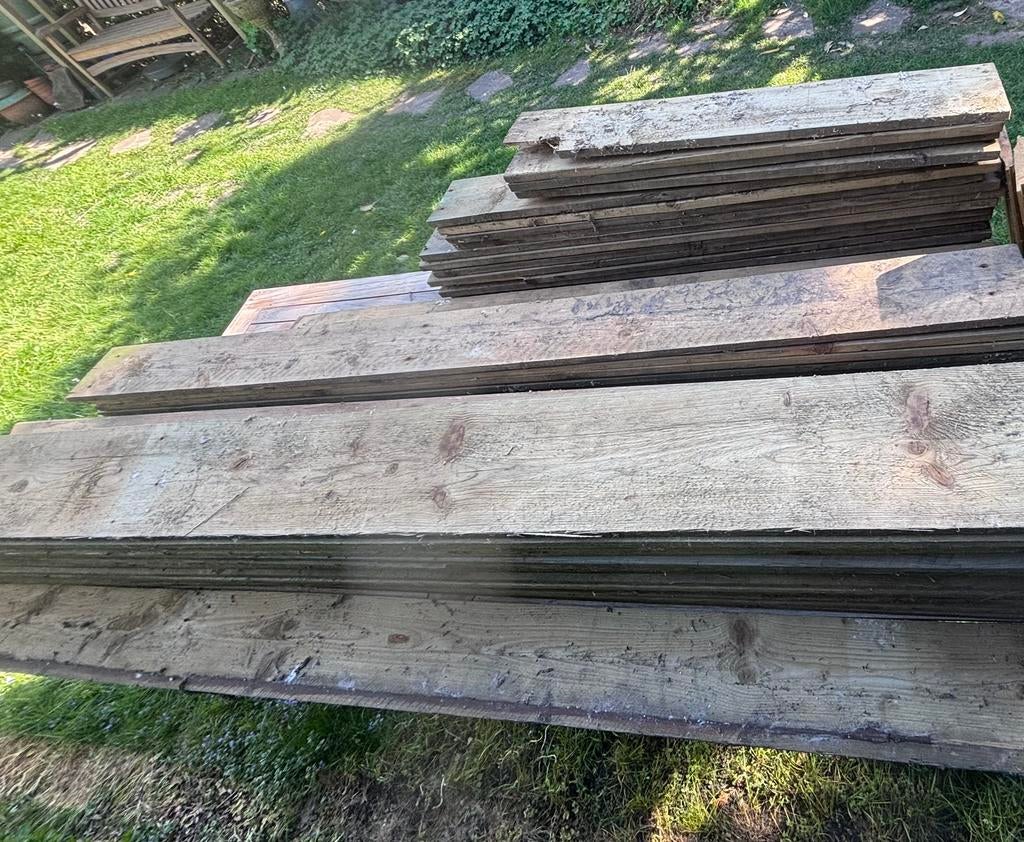 Sloophout / gebruikte planken, Ophalen, Minder dan 25 mm, Zo goed als nieuw, Plank