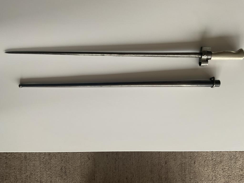 Lebel bajonet handvat van nieuw zilver, Verzamelen, Ophalen of Verzenden