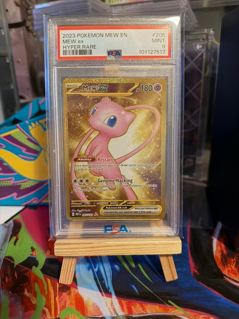Mew (Gold) 205 PSA 9, Ophalen of Verzenden, Nieuw, Losse kaart, Foil