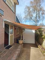 Zonnescherm 5 meter breed electrisch + somfy, Ophalen, Gebruikt, 450 cm of meer, Elektrisch