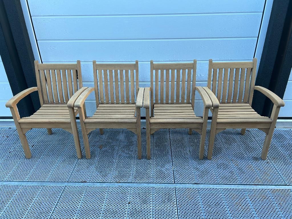 4 Teak & Garden tuinstoelen in topconditie, Ophalen, Joost.buur@ziggo.nl, Teak & Garden, Teakhout