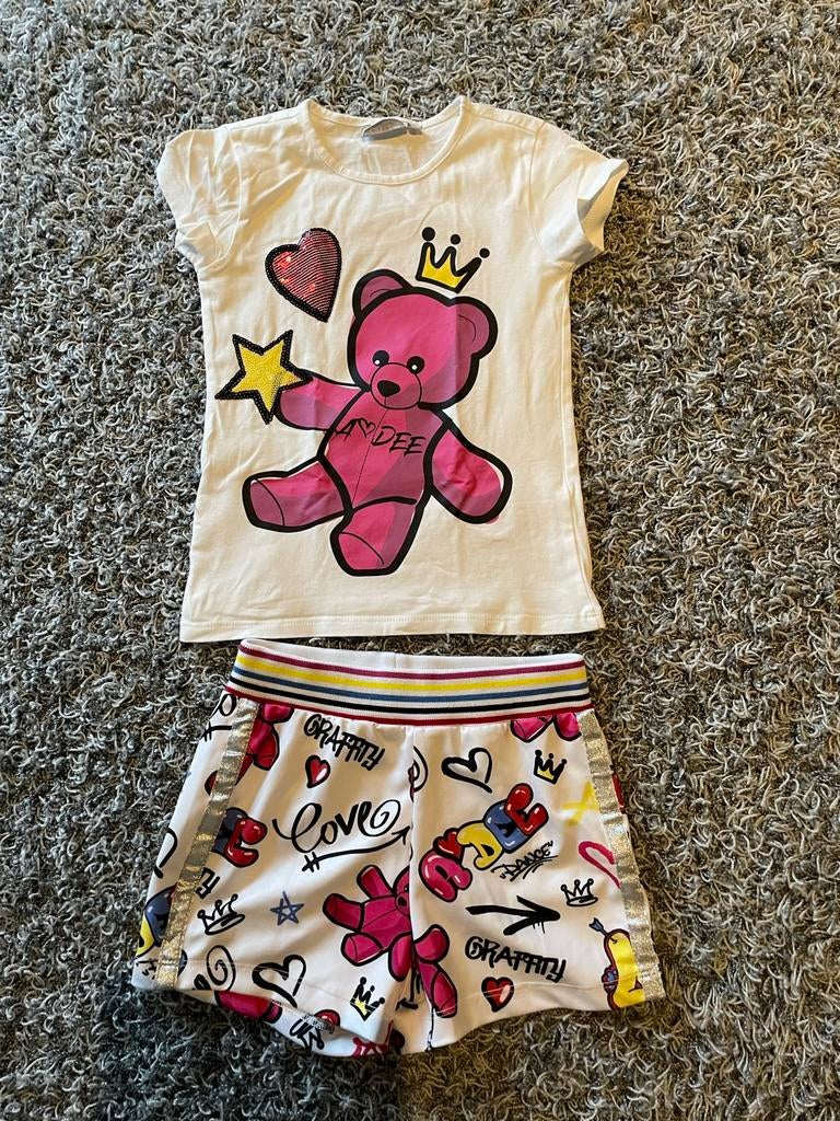 A dee broekje met bijpassend shirt 6 jaar, Kinderen en Baby's, Kinderkleding | Maat 116, A dee, Meisje, Ophalen of Verzenden, Zo goed als nieuw