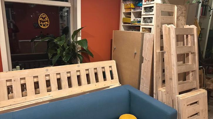 4-persoons stapelbed, Kinderen en Baby's, Kinderkamer | Bedden, Zo goed als nieuw, 180 cm of meer, 85 tot 100 cm, Ophalen