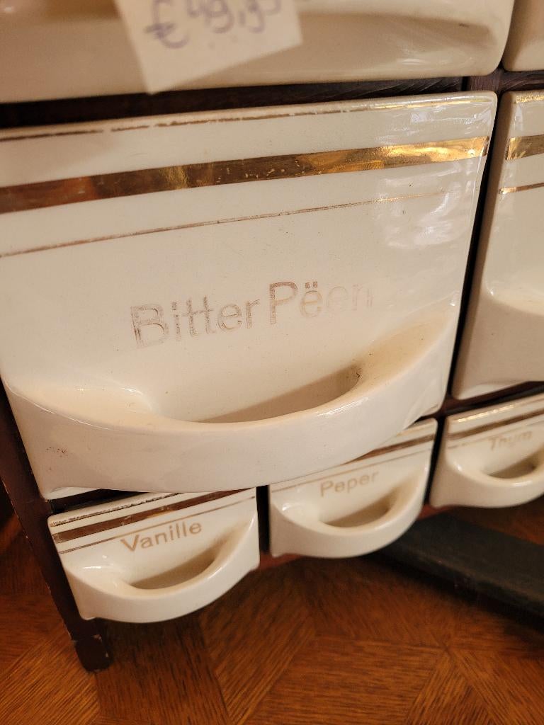 Zeer oud Hollands keukenrek, kruidenrek met gruttersbakken, Antiek en Kunst, Ophalen of Verzenden