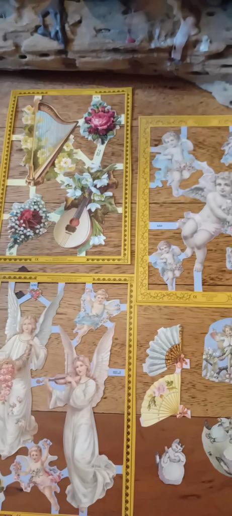 Vintage Engelse poëziealbum plaatjes mamelok, Hobby en Vrije tijd, Knutselen, Zo goed als nieuw, Knutselwerk, Ophalen of Verzenden