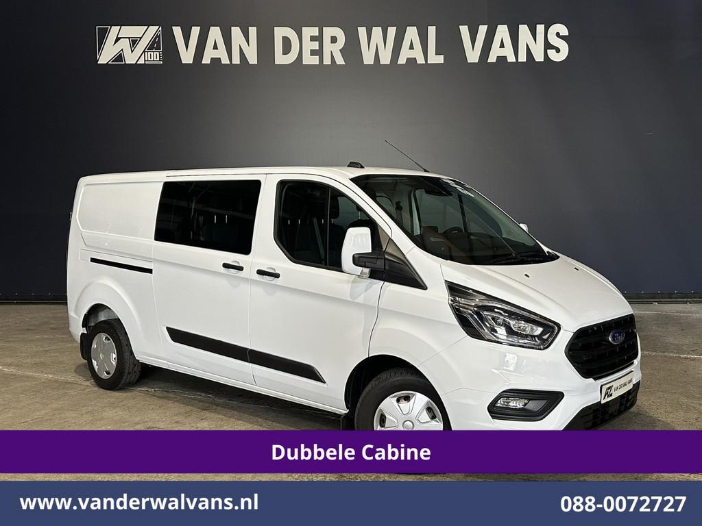 Ford Transit Custom 2.0 TDCI 131pk L2H1 Dubbele Cabine Euro6, Auto's, Voorwielaandrijving, 4 cilinders, 2540 kg, Wit