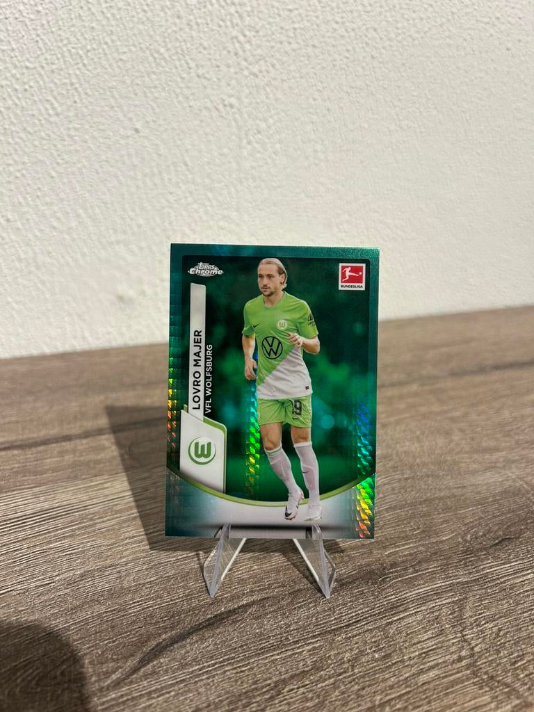 Lovro Majer 2023-24 Topps Chrome Bundesliga Aqua Prism #94, Ophalen of Verzenden, Zo goed als nieuw, Plaatje