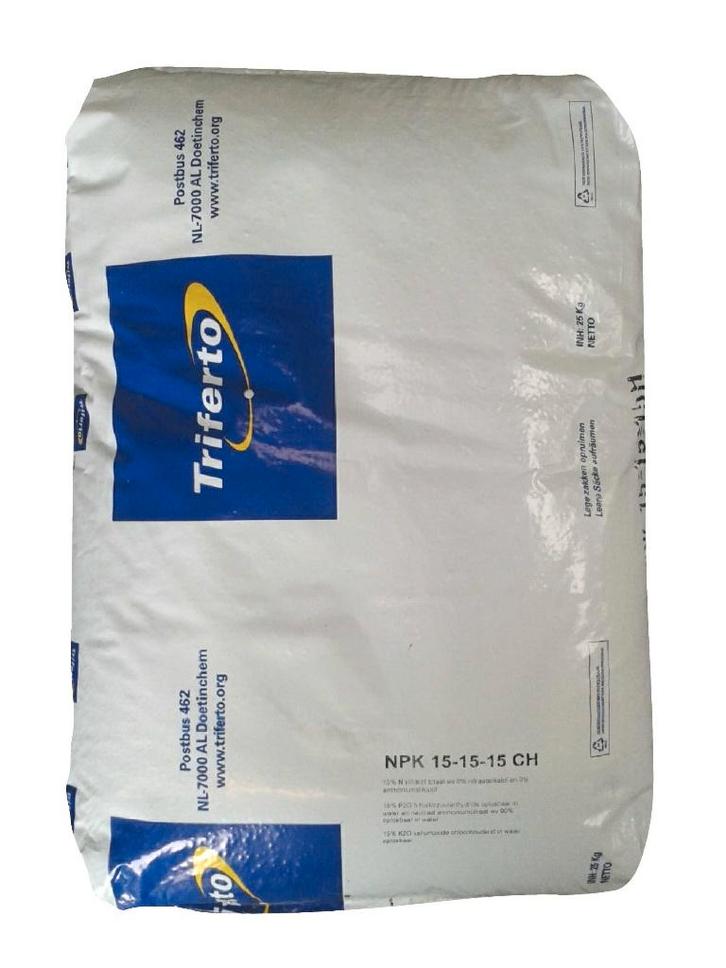 Kunstmest NPK 15+15+15 20kg, Tuin en Terras, Aarde en Mest, Kunstmest, Ophalen of Verzenden
