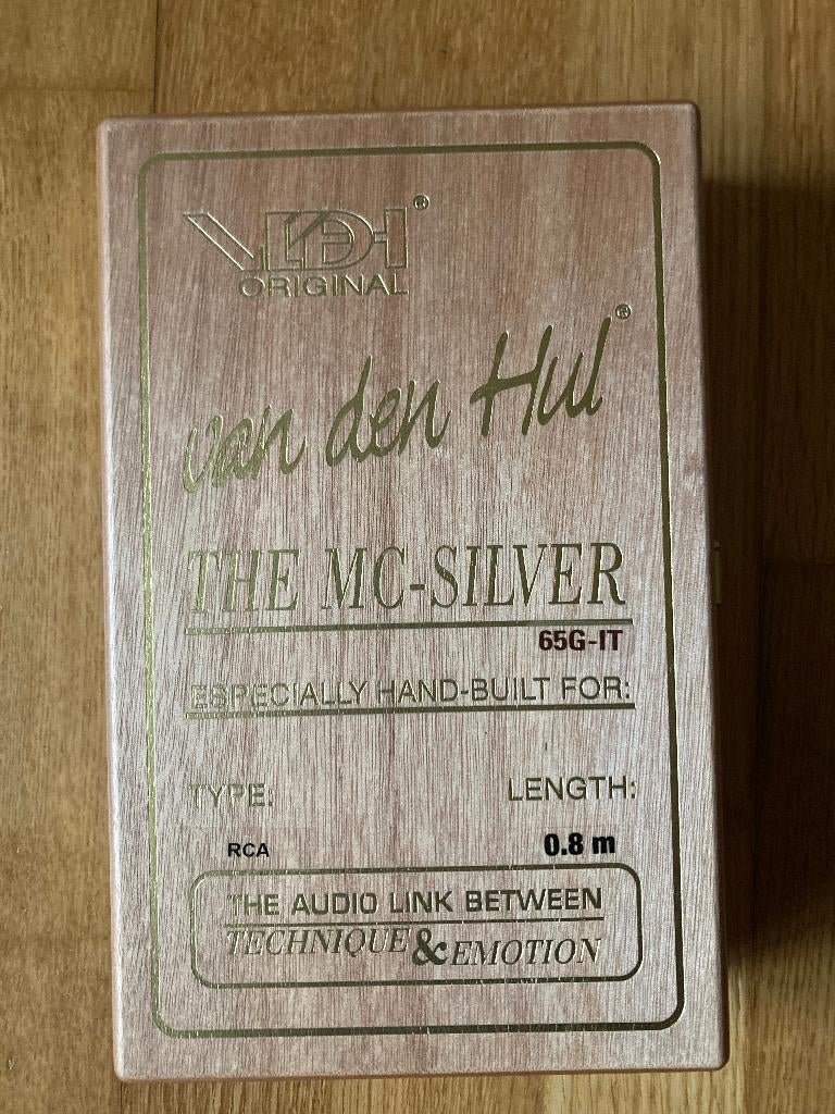 Van den Hul MC-Silver 65G-IT RCA 80cm, Audio, Tv en Foto, Audiokabels en Televisiekabels, Ophalen of Verzenden, Nieuw, Minder dan 2 meter