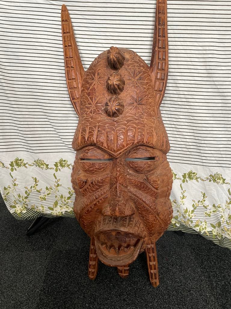 Prachtig Oud Afrikaans wandmasker, Ophalen of Verzenden