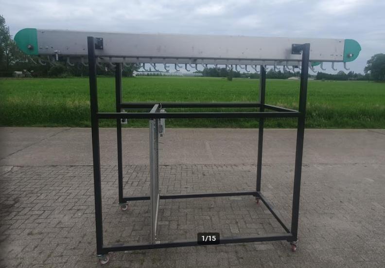 hangbaan systeem, pluimveehanglijn, ophanglijn, slachthaken, Doe-het-zelf en Verbouw, Ophalen, Gebruikt
