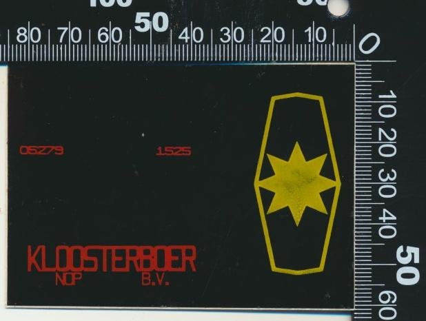 Sticker: Kloosterboer, Ophalen of Verzenden, Zo goed als nieuw, Bedrijf of Vereniging