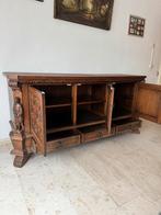 Antiek eiken dressoir met houtsnijwerk, Antiek en Kunst, Antiek | Meubels | Kasten, Ophalen