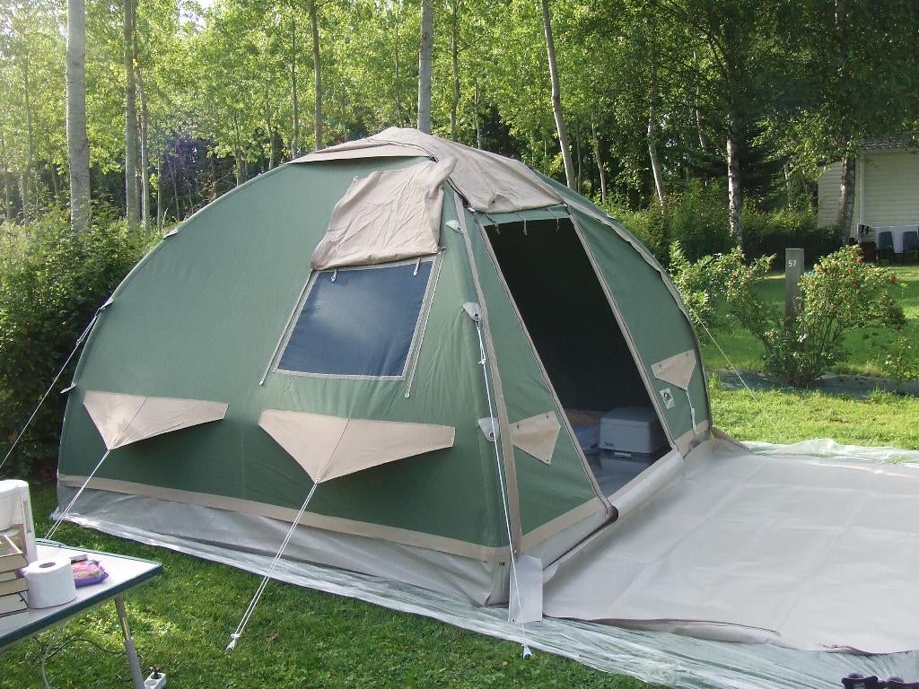 Karsten tent  oppomp 280x280  zeegroen, Caravans en Kamperen, Tenten, tot en met 4, Zo goed als nieuw, Ophalen