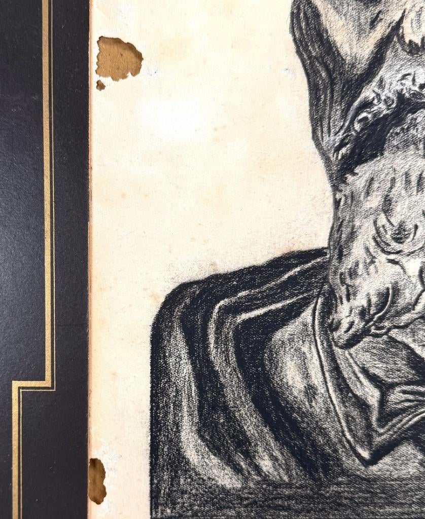 1410. Houtskooltekening, portret Michelangelo, 1943, Antiek en Kunst, Ophalen of Verzenden