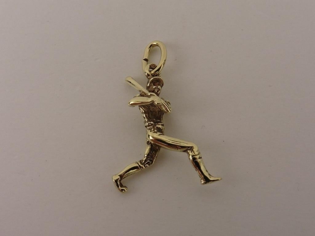 Gouden hanger honkbal                                   G105, Gebruikt, Overige voorstellingen, ., Ophalen of Verzenden