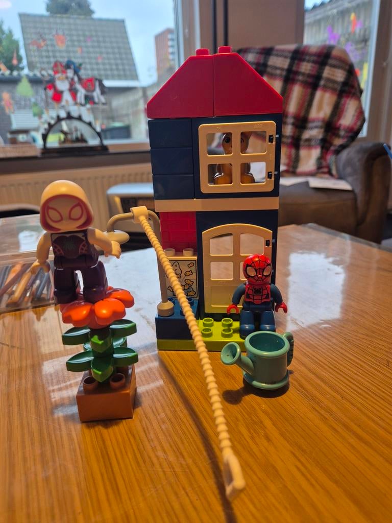 Lego Duplo Spiderman Huis met Figuren, Ophalen of Verzenden, Gebruikt, Complete set, Lego