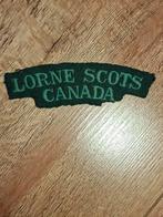 Lorne Scots Canada mouw embleem van stof WO2, Ophalen of Verzenden, Landmacht, Embleem of Badge