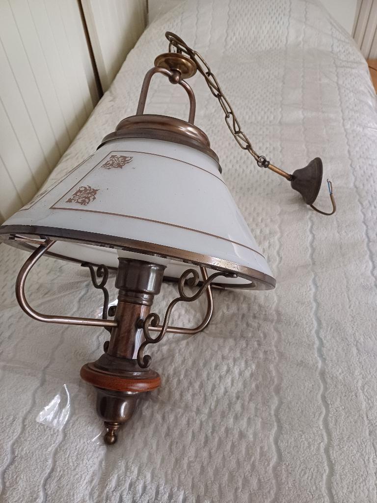 HANGLAMP, Ophalen, Zo goed als nieuw, Glas, 50 tot 75 cm