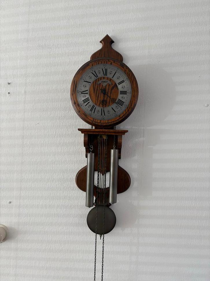 Antieke wandklok met defecte urenwijzer, Antiek en Kunst, Antiek | Klokken, Ophalen