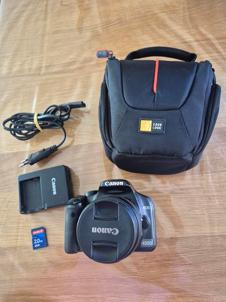 Canon EOS 450D spiegelreflexcamera met lens en tas, Audio, Tv en Foto, Fotocamera's Digitaal, Gebruikt, Spiegelreflex, Canon, Ophalen of Verzenden