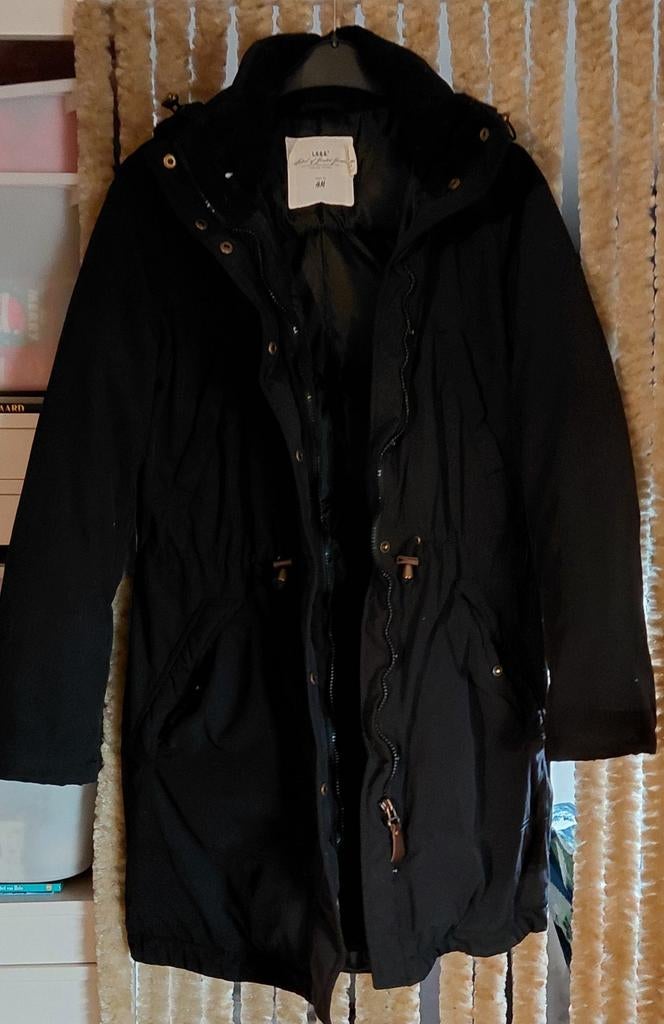 Zwarte dames winterjas maat 38, Kleding | Dames, Jassen | Winter, Maat 38/40 (M), H&M, Zwart, Ophalen of Verzenden