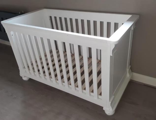 Kinderledikant wit - landelijk, Ophalen, Gebruikt, Ledikant