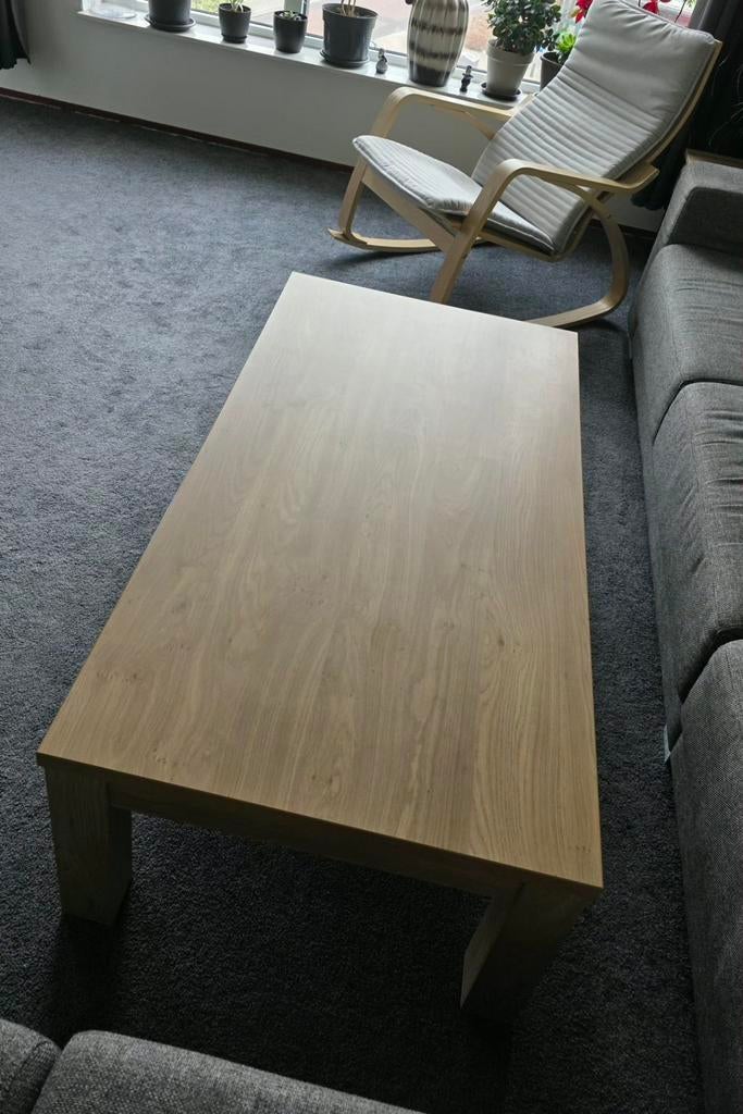 Robuuste houten salontafel - Eikenhout, Gebruikt, 100 tot 150 cm, Eikenhout, Minder dan 50 cm