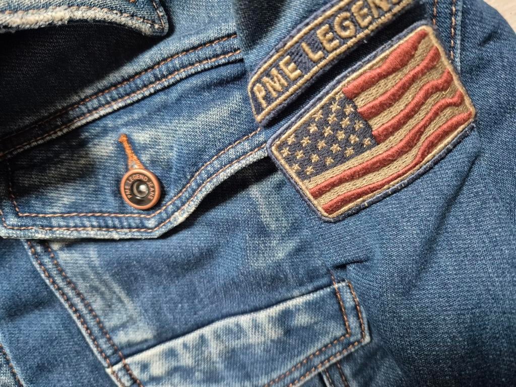 Pme Legend Pall Mall jeans spijkerjas spijkerjack maat L, Kleding | Heren, Jassen | Zomer, Maat 52/54 (L), Blauw, ., Ophalen of Verzenden