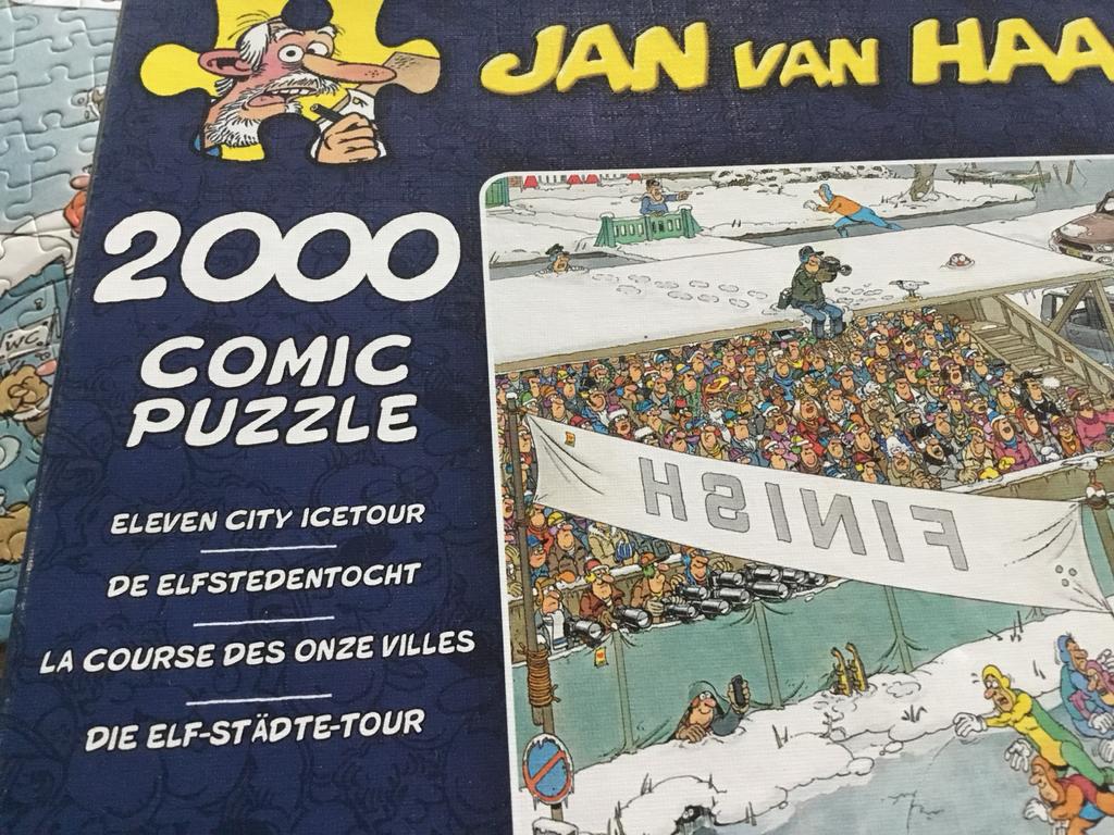 Jan van Haasteren puzzel De Elfstedentocht 2000 stukjes, Ophalen, Meer dan 50 stukjes, Gebruikt, 6 jaar of ouder