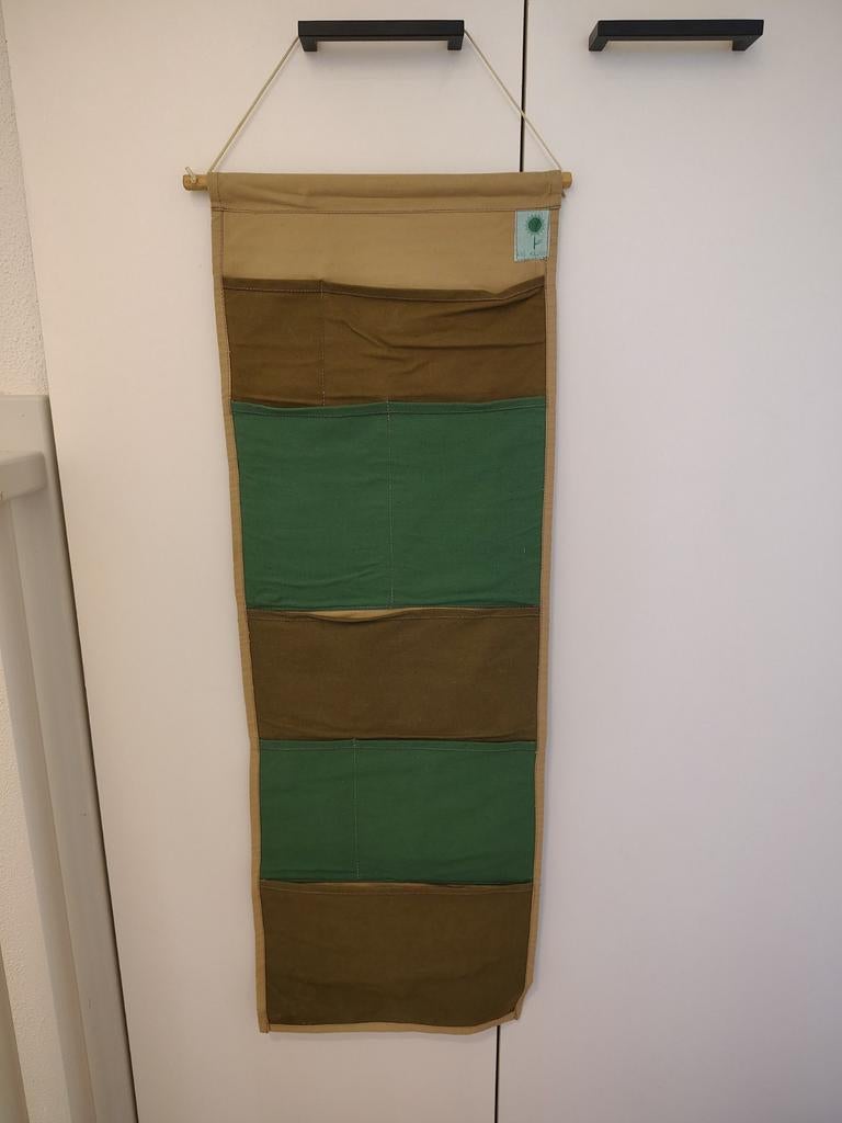 Vintage Stoffen Camping Organizer - 8 Vakken, Ophalen of Verzenden, Gebruikt