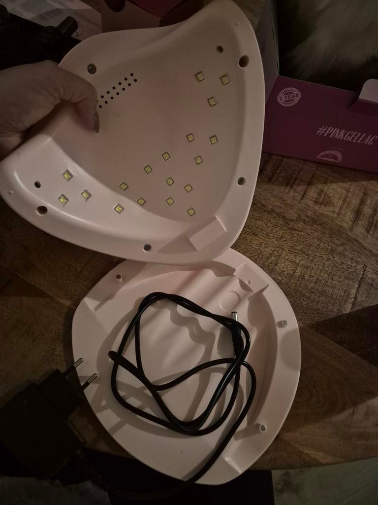 Pink Gellac set compleet, Ophalen of Verzenden, Zo goed als nieuw, Handen en Nagels