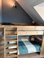 Stapelbed steigerhout, Huis en Inrichting, Ophalen, Gebruikt, 90 cm, Eenpersoons