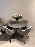 Tafel + stoelen, Ophalen, Overige materialen, 100 tot 150 cm, Soft minimal/modern chic