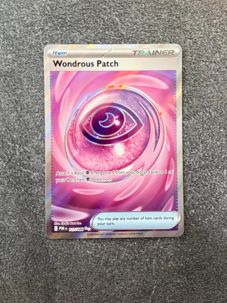 Pokémon Wondrous Patch 117/088, Ophalen of Verzenden, Nieuw, Losse kaart, Foil