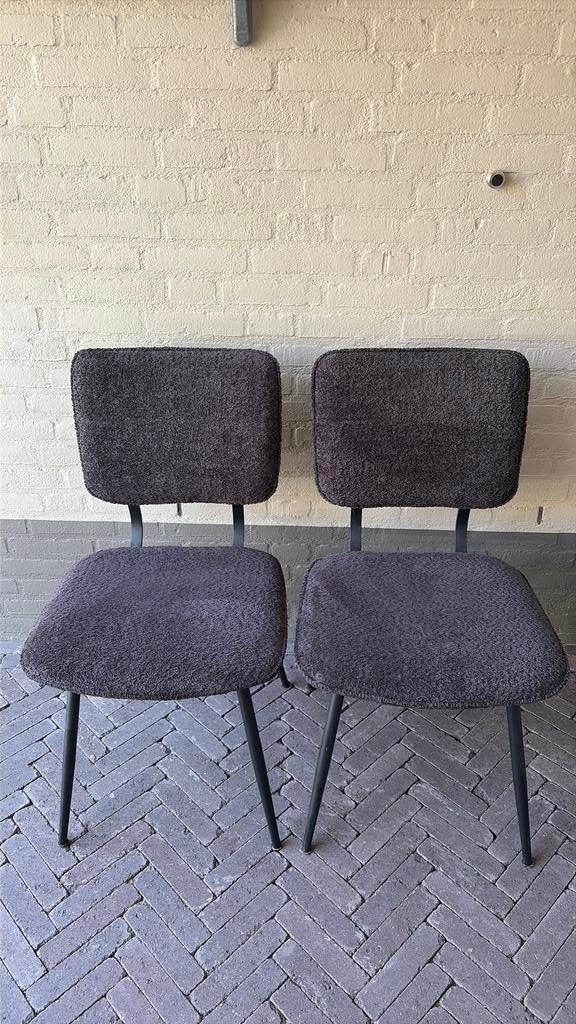 2 teddy stoelen | kwantum assari, Huis en Inrichting, Stoelen, Ophalen, Twee, Zwart, Zo goed als nieuw