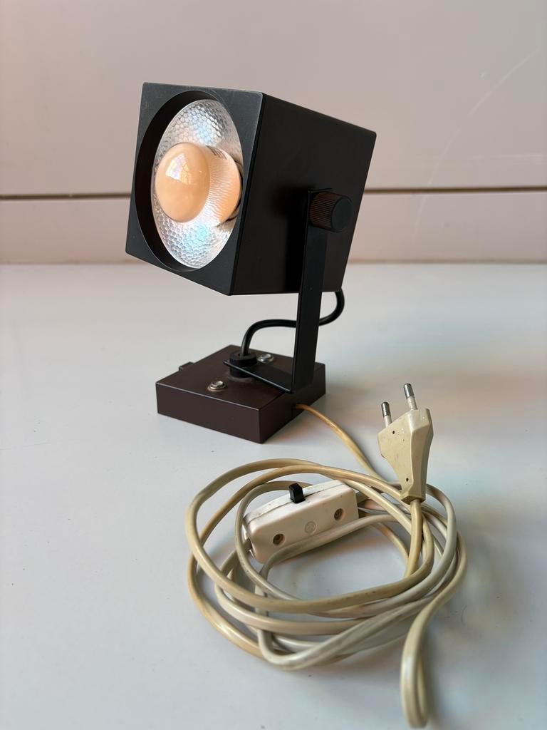 Philips space age kubus spot 108 series vintage bruin, Kunststof, Gebruikt, Vintage, Ophalen of Verzenden