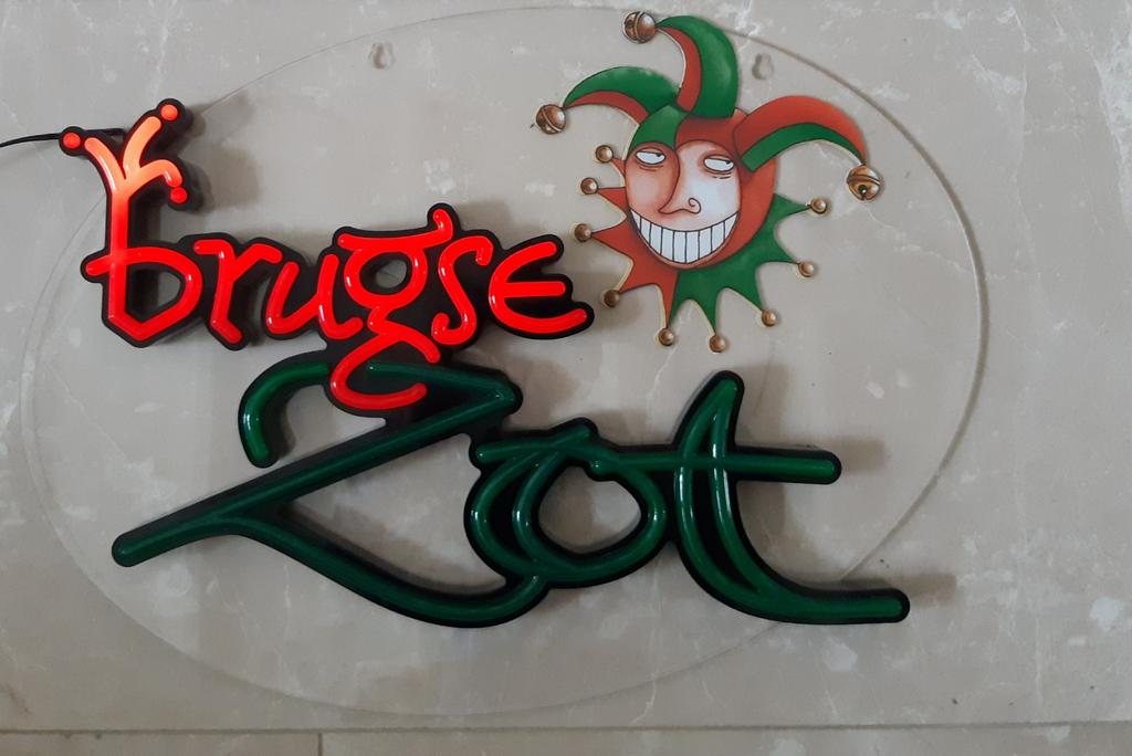 Brugse Zot, Verzamelen, Biermerken, Ophalen of Verzenden, Reclamebord, Plaat of Schild, Overige merken