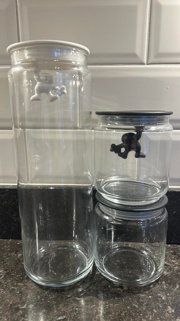 Alessi glazen potten, Ophalen of Verzenden, Zo goed als nieuw