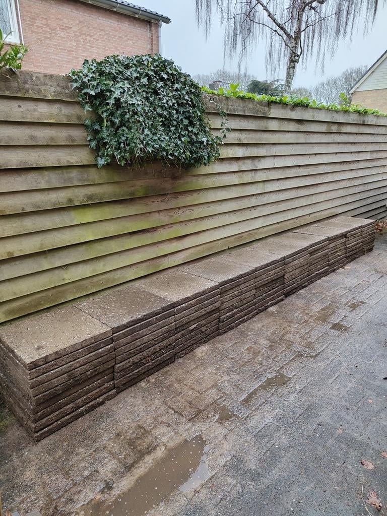 Grindtegels, gratis ophalen, Tuin en Terras, Ophalen, Gebruikt, Beton, Terrastegels